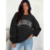 imageATHMILE Oversized Sweatshirt for Women Crewneck Fleece Long Sleeve Pullover Hoodies Tops Fall Fashion Outfits Clothes 2025Zlablackside Pockets