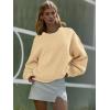 imageATHMILE Oversized Sweatshirt for Women Crewneck Fleece Long Sleeve Pullover Hoodies Tops Fall Fashion Outfits ClothesApricot
