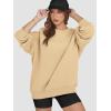 imageATHMILE Oversized Sweatshirt for Women Crewneck Fleece Long Sleeve Pullover Hoodies Tops Fall Fashion Outfits ClothesApricot