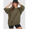 imageATHMILE Oversized Sweatshirt for Women Crewneck Fleece Long Sleeve Pullover Hoodies Tops Fall Fashion Outfits ClothesArmygreen