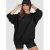imageATHMILE Oversized Sweatshirt for Women Crewneck Fleece Long Sleeve Pullover Hoodies Tops Fall Fashion Outfits ClothesBlack