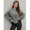 imageATHMILE Oversized Sweatshirt for Women Crewneck Fleece Long Sleeve Pullover Hoodies Tops Fall Fashion Outfits ClothesDark Grey