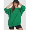 imageATHMILE Oversized Sweatshirt for Women Crewneck Fleece Long Sleeve Pullover Hoodies Tops Fall Fashion Outfits ClothesGrass Green