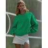 imageATHMILE Oversized Sweatshirt for Women Crewneck Fleece Long Sleeve Pullover Hoodies Tops Fall Fashion Outfits ClothesGrass Green