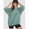 imageATHMILE Oversized Sweatshirt for Women Crewneck Fleece Long Sleeve Pullover Hoodies Tops Fall Fashion Outfits ClothesGreen02