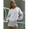 imageATHMILE Oversized Sweatshirt for Women Crewneck Fleece Long Sleeve Pullover Hoodies Tops Fall Fashion Outfits ClothesGrey
