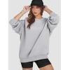 imageATHMILE Oversized Sweatshirt for Women Crewneck Fleece Long Sleeve Pullover Hoodies Tops Fall Fashion Outfits ClothesGrey