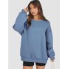 imageATHMILE Oversized Sweatshirt for Women Crewneck Fleece Long Sleeve Pullover Hoodies Tops Fall Fashion Outfits ClothesGreyblue