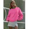 imageATHMILE Oversized Sweatshirt for Women Crewneck Fleece Long Sleeve Pullover Hoodies Tops Fall Fashion Outfits ClothesHot Pink