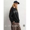 imageATHMILE Oversized Sweatshirt for Women Crewneck Fleece Long Sleeve Pullover Hoodies Tops Fall Fashion Outfits ClothesLablack