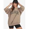 imageATHMILE Oversized Sweatshirt for Women Crewneck Fleece Long Sleeve Pullover Hoodies Tops Fall Fashion Outfits ClothesLacoffeegrey