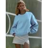 imageATHMILE Oversized Sweatshirt for Women Crewneck Fleece Long Sleeve Pullover Hoodies Tops Fall Fashion Outfits ClothesLightblue