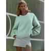 imageATHMILE Oversized Sweatshirt for Women Crewneck Fleece Long Sleeve Pullover Hoodies Tops Fall Fashion Outfits ClothesLightgreen