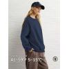 imageATHMILE Oversized Sweatshirt for Women Crewneck Fleece Long Sleeve Pullover Hoodies Tops Fall Fashion Outfits ClothesNavy Blue
