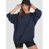 imageATHMILE Oversized Sweatshirt for Women Crewneck Fleece Long Sleeve Pullover Hoodies Tops Fall Fashion Outfits ClothesNavy Blue