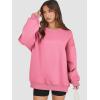 imageATHMILE Oversized Sweatshirt for Women Crewneck Fleece Long Sleeve Pullover Hoodies Tops Fall Fashion Outfits ClothesPink