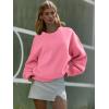 imageATHMILE Oversized Sweatshirt for Women Crewneck Fleece Long Sleeve Pullover Hoodies Tops Fall Fashion Outfits ClothesPink