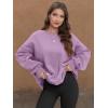 imageATHMILE Oversized Sweatshirt for Women Crewneck Fleece Long Sleeve Pullover Hoodies Tops Fall Fashion Outfits ClothesPurple