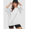 imageATHMILE Oversized Sweatshirt for Women Crewneck Fleece Long Sleeve Pullover Hoodies Tops Fall Fashion Outfits ClothesWhite