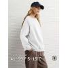imageATHMILE Oversized Sweatshirt for Women Crewneck Fleece Long Sleeve Pullover Hoodies Tops Fall Fashion Outfits ClothesWhite