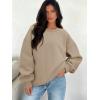 imageATHMILE Oversized Sweatshirt for Women Crewneck Fleece Long Sleeve Pullover Hoodies Tops Fall Fashion Outfits ClothesZcoffeegreyside Pockets