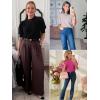 imageATHMILE Short Sleeve Sweater for Women 2026 Spring Summer Blouses Crewneck Knit Puff Sleeve Dressy Casual Trendy ShirtsAbeige