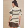 imageATHMILE Short Sleeve Sweater for Women 2026 Spring Summer Blouses Crewneck Knit Puff Sleeve Dressy Casual Trendy ShirtsAblue Stripe
