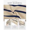 imageATHMILE Short Sleeve Sweater for Women 2026 Spring Summer Blouses Crewneck Knit Puff Sleeve Dressy Casual Trendy ShirtsAblue Stripe