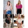 imageATHMILE Short Sleeve Sweater for Women 2026 Spring Summer Blouses Crewneck Knit Puff Sleeve Dressy Casual Trendy ShirtsBhot Pink