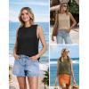 imageATHMILE Summer Crochet Tank Tops for Women 2026 Casual Crewneck Hollow Out Loose Knit Sleeveless Sweater Vest Top TrendyApricot