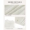 imageATHMILE Summer Crochet Tank Tops for Women 2026 Casual Crewneck Hollow Out Loose Knit Sleeveless Sweater Vest Top TrendyWhite