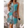 imageATHMILE Summer Dresses for Women 2026 Beach Vacation Clothes V Neck Henley Button Holiday Sundresses Pockets Date OutfitsLake Blue Sunflower