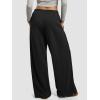 imageATHMILE Sweatpants Women 2026 Wide Leg Sweatpants Baggy Straight Leg Pants Fashion Teen Girl Drawstring Athletic JoggersBlack