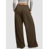 imageATHMILE Sweatpants Women 2026 Wide Leg Sweatpants Baggy Straight Leg Pants Fashion Teen Girl Drawstring Athletic JoggersCoffee