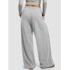 imageATHMILE Sweatpants Women 2026 Wide Leg Sweatpants Baggy Straight Leg Pants Fashion Teen Girl Drawstring Athletic JoggersGrey