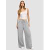 imageATHMILE Sweatpants Women 2026 Wide Leg Sweatpants Baggy Straight Leg Pants Fashion Teen Girl Drawstring Athletic JoggersGrey