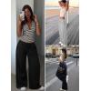 imageATHMILE Sweatpants Women 2026 Wide Leg Sweatpants Baggy Straight Leg Pants Fashion Teen Girl Drawstring Athletic JoggersNavy