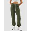 imageATHMILE Sweatpants Women Fall Fashion 2026 Baggy Joggers Workout Lounge Lightweight Comfy High Waisted Athletic Sweat PantsArmygreen