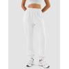 imageATHMILE Sweatpants Women Fall Fashion 2026 Baggy Joggers Workout Lounge Lightweight Comfy High Waisted Athletic Sweat PantsWhite