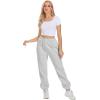 imageATHMILE Sweatpants Women Fall Fashion Baggy High Waisted Sweat Pants Winter Fleece Lined Lounge Joggers with Pockets 2026Grey