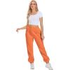 imageATHMILE Sweatpants Women Fall Fashion Baggy High Waisted Sweat Pants Winter Fleece Lined Lounge Joggers with Pockets 2026Orange