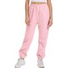 imageATHMILE Sweatpants Women Fall Fashion Baggy High Waisted Sweat Pants Winter Fleece Lined Lounge Joggers with Pockets 2026Pink