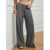 imageATHMILE Sweatpants Women Wide Leg Baggy Pants HighWaisted Drawstring Sweat Pants with PocketZblack