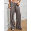 imageATHMILE Sweatpants Women Wide Leg Baggy Pants HighWaisted Drawstring Sweat Pants with PocketZtaupe