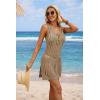 imageATHMILE Swimsuit Coverup for Women 2026 Bathing Suit Cover ups Crochet Beach Dress Hollow Out Slit Bikini Cover Up DressesSand