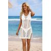 imageATHMILE Swimsuit Coverup for Women 2026 Bathing Suit Cover ups Crochet Beach Dress Hollow Out Slit Bikini Cover Up DressesWhite