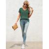 imageATHMILE T Shirts Short Sleeve V Neck Tees for Women Fashion Tops Trendy Lightweight Casual Summer Outfits Clothes 2026 BeachGreen