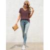 imageATHMILE T Shirts Short Sleeve V Neck Tees for Women Fashion Tops Trendy Lightweight Casual Summer Outfits Clothes 2026 BeachWinered