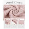 imageATHMILE Womens 2026 Fall Long Sleeve Pullover Ribbed Knit Sweater Low Mock Neck Slim Fit Basic Casual Tee TopsPink