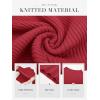 imageATHMILE Womens 2026 Fall Long Sleeve Pullover Ribbed Knit Sweater Low Mock Neck Slim Fit Basic Casual Tee TopsRed